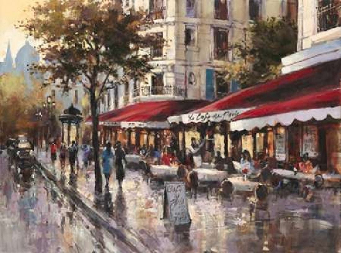 Avenue Des Champs-Elysees Canvas Art - Brent Heighton (18 x 24)
