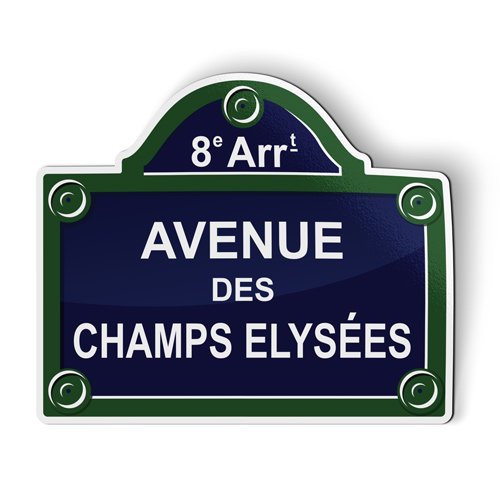 Avenue Des Champs Elysees Paris - 5" Magnet for Car Locker Refrigerator
