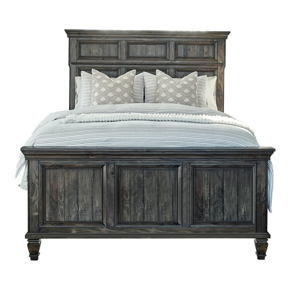 Avenue Eastern King Panel Bed Weathered Burnished Brown