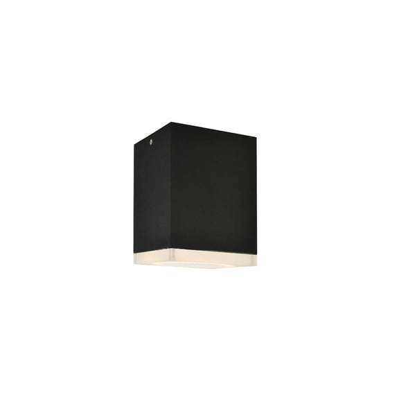 Avenue Lighting AV9889-BLK Avenue Outdoor 7" Tall Led Flush Mount Outdoor Ceiling Fixture