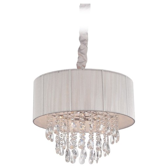 Avenue Lighting Avenue HF1506SLV Six Light Chandelier Vineland Ave. Silk String - One Size