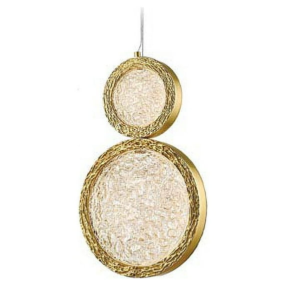 Avenue Lighting Bottega Collection polished solid brass and beveled glass LED round pendant - 2