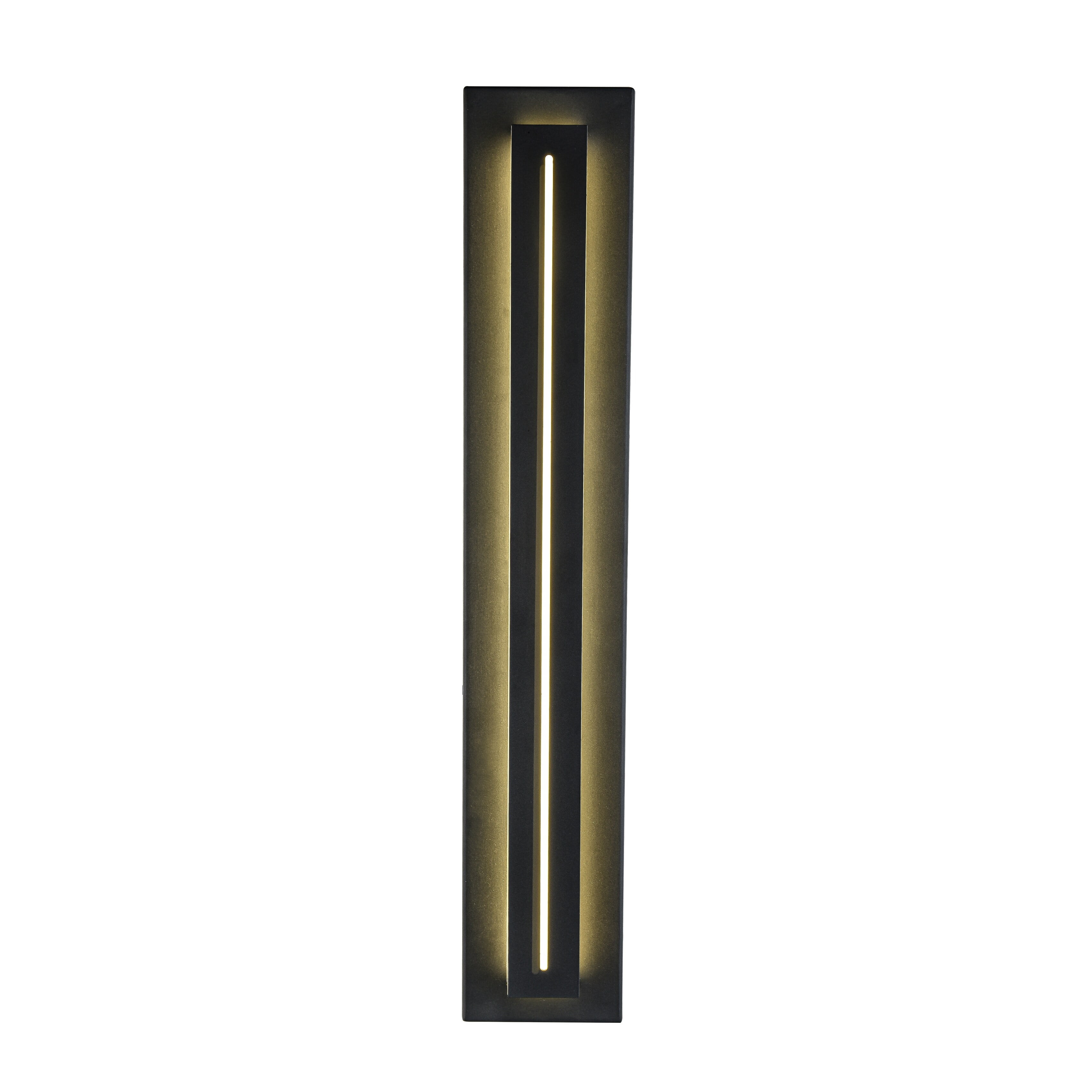 Bel Air 28" Black Aluminum LED Wall Sconce