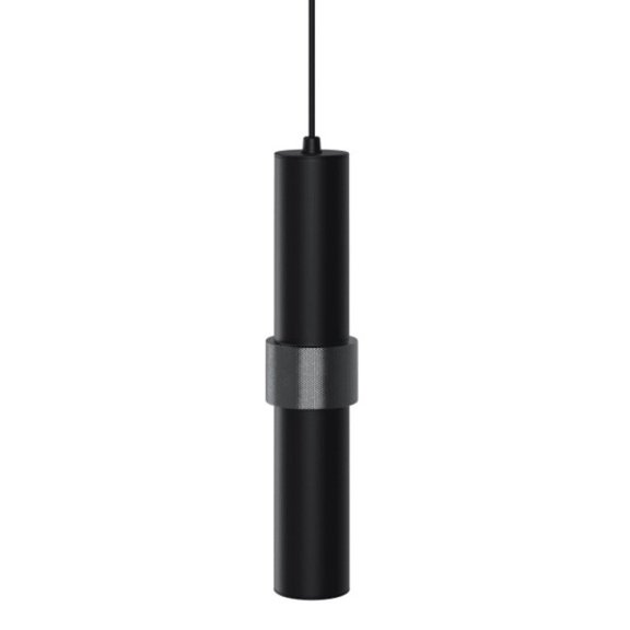 Avenue Lighting HF1081-BLK Pendants Black With Knurled Black Accent Aluminum Cicada