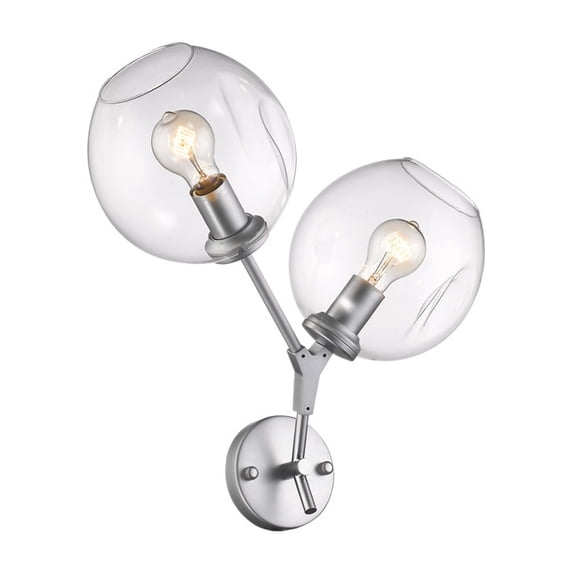 Avenue Lighting HF8082CH Two Light Wall Sconce Fairfax Matte Chrome - One Size