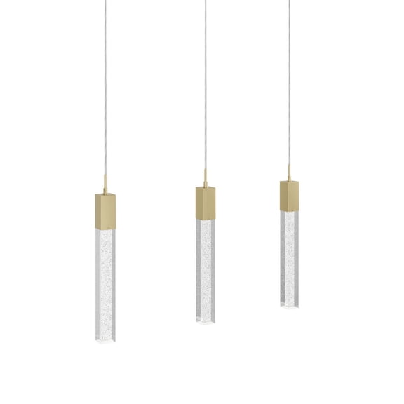 Avenue Lighting Hf1900-3-Gl The Original Glacier 3 Light 37" Wide Led Crystal Linear