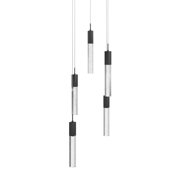 Avenue Lighting HF1900-5-GL-BK The Original Glacier 5 Light 12" Wide Led Crystal Multi