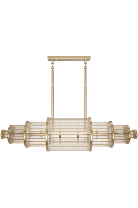 HF1920-AB Waldorf 28 Light 64" Wide Linear Chandelier - Brass