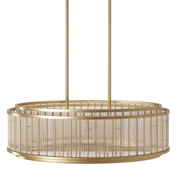 Avenue Lighting HF1927-AB Waldorf 16 Light 52" Wide Drum Chandelier - Brass
