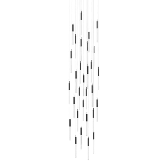 Avenue Lighting HF2031-SNW-BK Main St. 31 Light 30" Wide Led Multi Light Pendant - Black