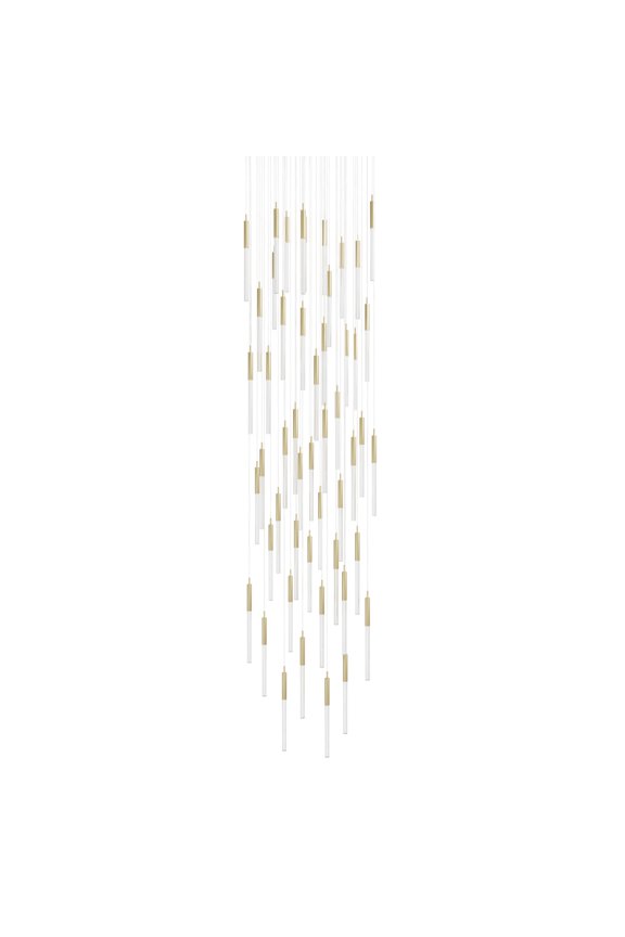 HF2051-SNW-BB Main St. 31 Light 37" Wide Led Multi Light Pendant - Brass