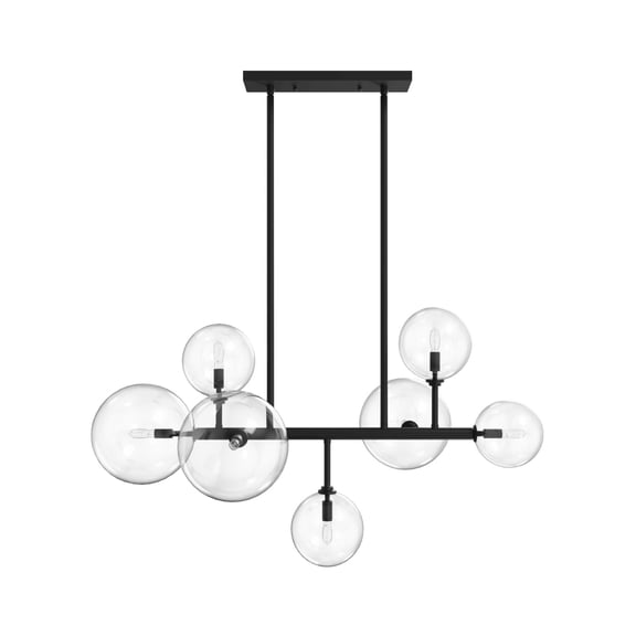 Avenue Lighting HF4207-BK Delilah 7 Light 40" Wide Abstract Chandelier - Black