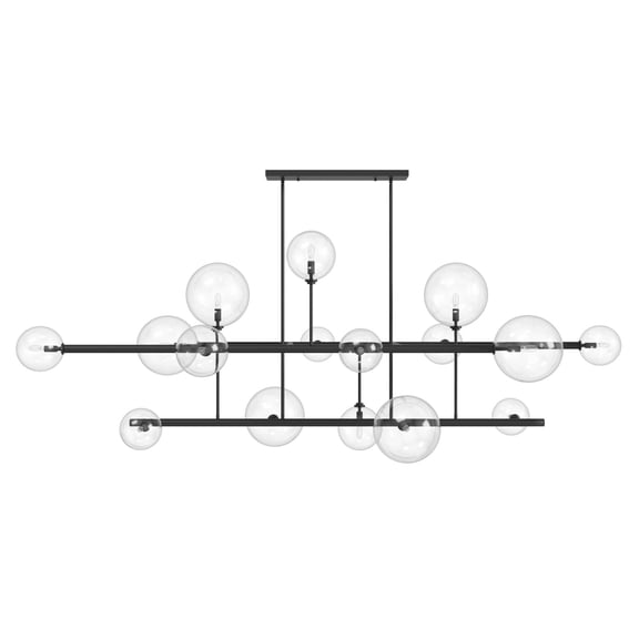 Avenue Lighting HF4216-BK Delilah 16 Light 84" Wide Abstract Chandelier - Black