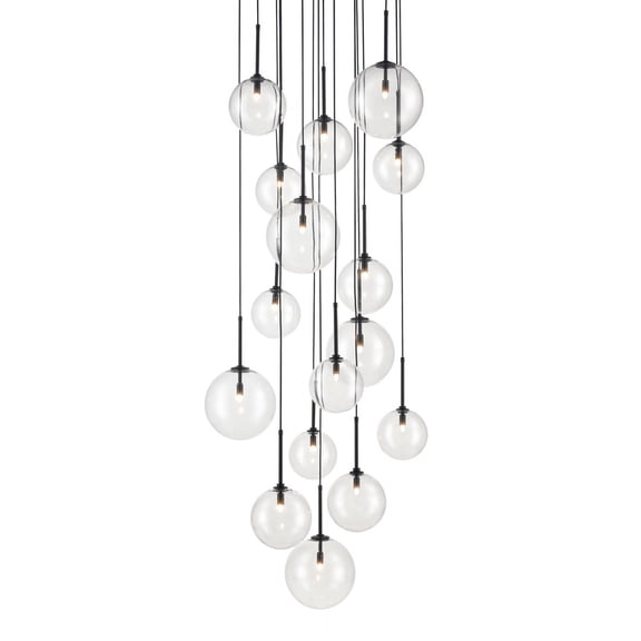 Avenue Lighting HF4266-BK Delilah 16 Light 34" Wide Multi Light Pendant - Black