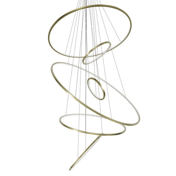 Avenue Lighting HF4446-PB Aria 48" Wide Led Abstract Multi Light Pendant - Brass