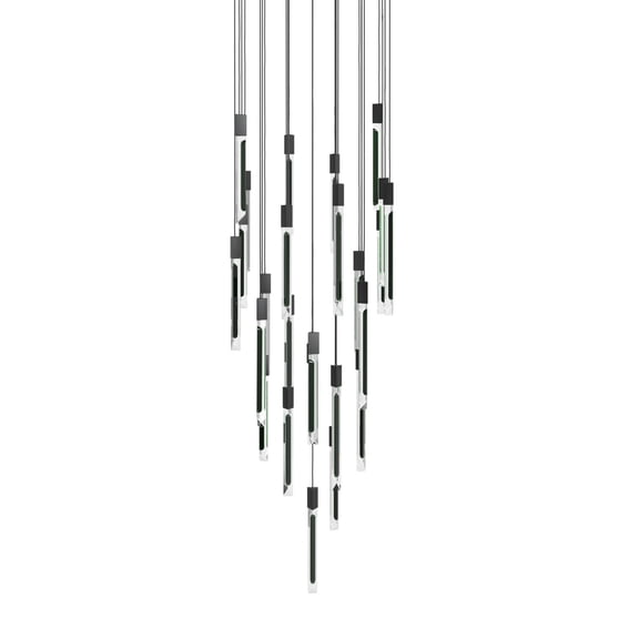 Avenue Lighting HF5431-BLK-JAD Alpine 31 Light 36" Wide Led Multi Light Pendant - Black