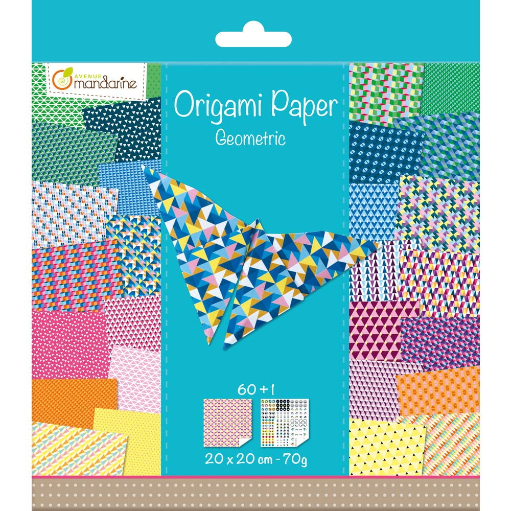 Avenue Mandarine Origami Paper - w 8 1/5  x h 9 1/4 - Geometric