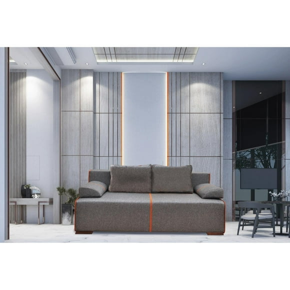 Avenue Modern Sofa Bed in Grey/Silver