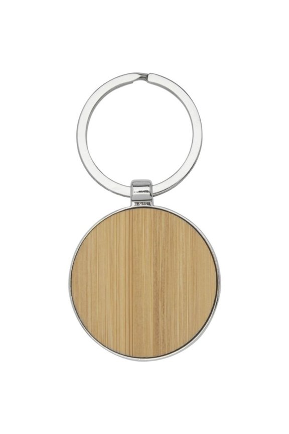 Nino Round Bamboo Keychain
