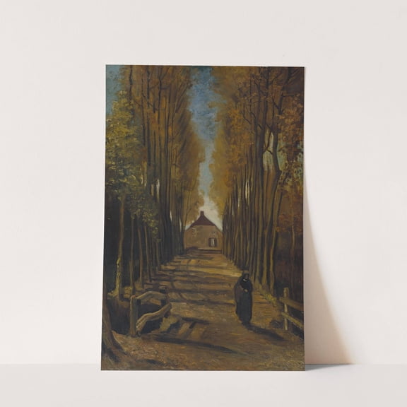 Avenue of Poplars in Autumn - Vincent Van Gogh Artwork - livingroom bedroom office dining room - 8x10 - High Quality Wall Art Poster Print Decor - UNFRAMED