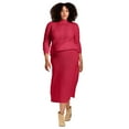 thumbnail image 1 of Avenue Women's Plus Size A-Line Midi Sweater Skirt, 1 of 2