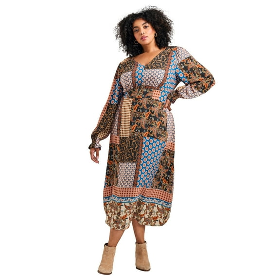 Avenue Women's Plus Size Allure V-Neckline Dress