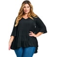 thumbnail image 1 of Avenue Women's Plus Size Aly Tiered Top, 1 of 2