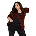 thumbnail image 1 of Avenue Women's Plus Size Amber Boucle Cardigan, 1 of 2