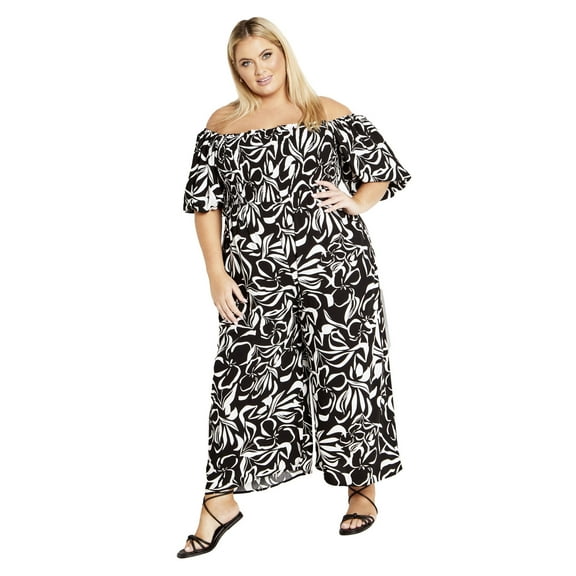 Avenue Women's Plus Size Annabelle Print Jumpsuit