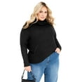 thumbnail image 1 of Avenue Women's Plus Size Ash Turtleneck Close Fit Sweater, 1 of 2