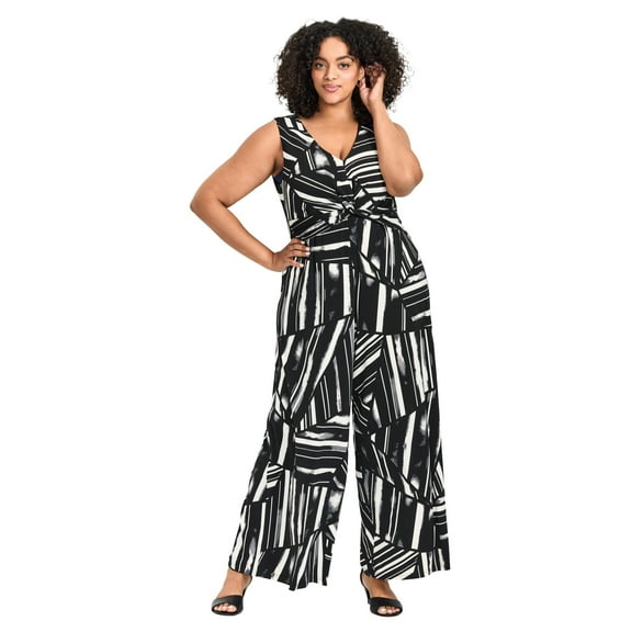 Avenue Women's Plus Size Audrey Twist Front Jumpsuit