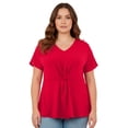 thumbnail image 1 of Avenue Women's Plus Size Audrey Twist Knot Top, 1 of 2