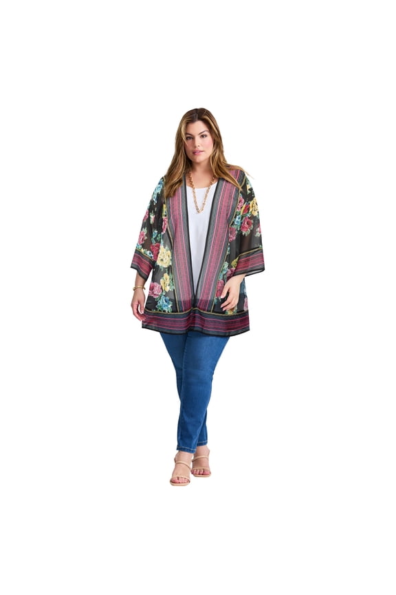 Women's Plus Size Bell Sleeve wrap Jacket