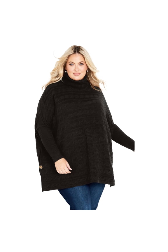 Women's Plus Size Bella Poncho Sweater