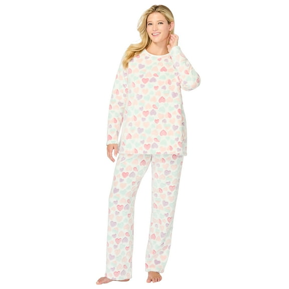 Avenue Women's Plus Size Body 2-Piece Fluffy PJ Set