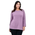 thumbnail image 1 of Avenue Women's Plus Size Breanna Eyelet Detail Hacci Top, 1 of 2