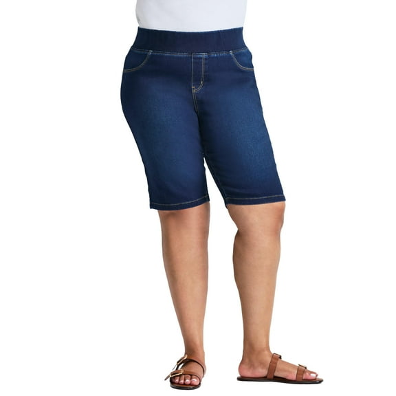 Avenue Women's Plus Size Butter Denim Pull On Short