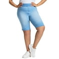thumbnail image 1 of Avenue Women's Plus Size Butter Denim Pull On Short, 1 of 2
