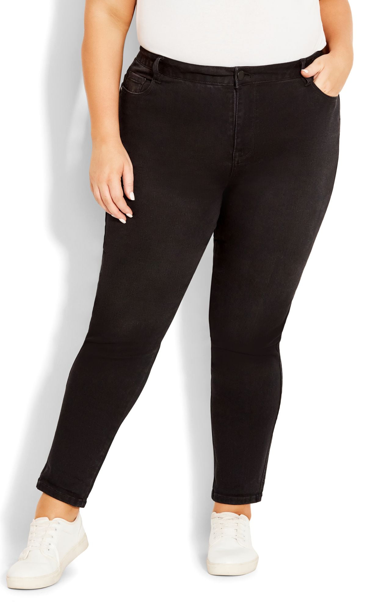 Avenue Women's Plus Size Butter Denim Skinny Stretch Jeans Tall