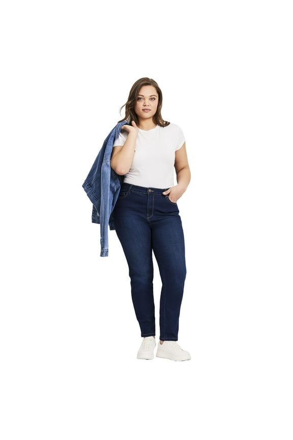 Women's Plus Size Petite Butter Denim Straight Leg Jean