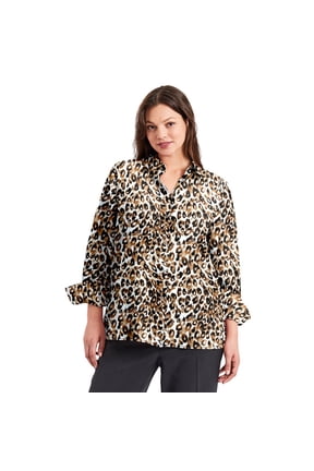 Women's Plus Size Signature Button Front Blouse