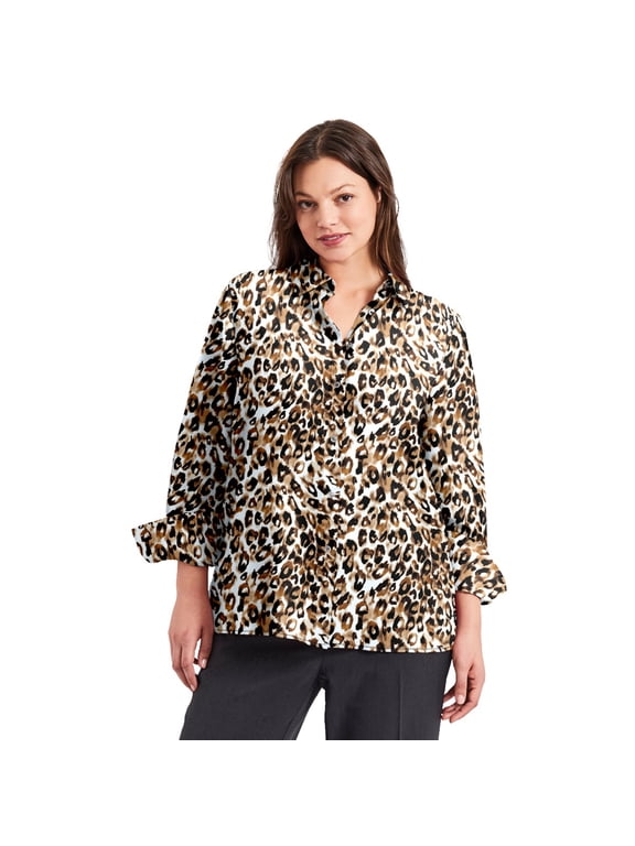 Women's Plus Size Signature Button Front Blouse