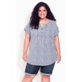 thumbnail image 1 of Avenue Women's Plus Size Button Pleat Print Top - STee T-Shirtl, 1 of 3