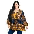 thumbnail image 1 of Avenue Women's Plus Size Cara Blouson Peasant Blouse, 1 of 2