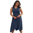 thumbnail image 1 of Avenue Women's Plus Size Knit Gauze Cascade Dress, 1 of 1