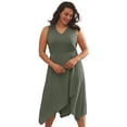 thumbnail image 1 of Avenue Women's Plus Size Knit Gauze Cascade Dress, 1 of 1