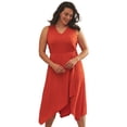 thumbnail image 1 of Avenue Women's Plus Size Knit Gauze Cascade Dress, 1 of 1