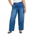 thumbnail image 1 of Avenue Women's Plus Size Cassidy Wide Leg Cargo Jean, 1 of 2
