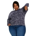 thumbnail image 1 of Avenue Women's Plus Size Charli Drop Shoulder Cable Sweater, 1 of 2