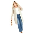 thumbnail image 1 of Avenue Women's Plus Size Charmed Collarless Longline Cardigan, 1 of 2